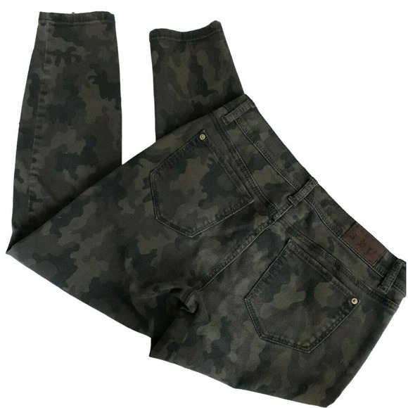 S & P STANDARDS & PRACTICES Camouflage Camo Skinny Jeans Zippers Womens Sz 29 - Picture 2 of 3